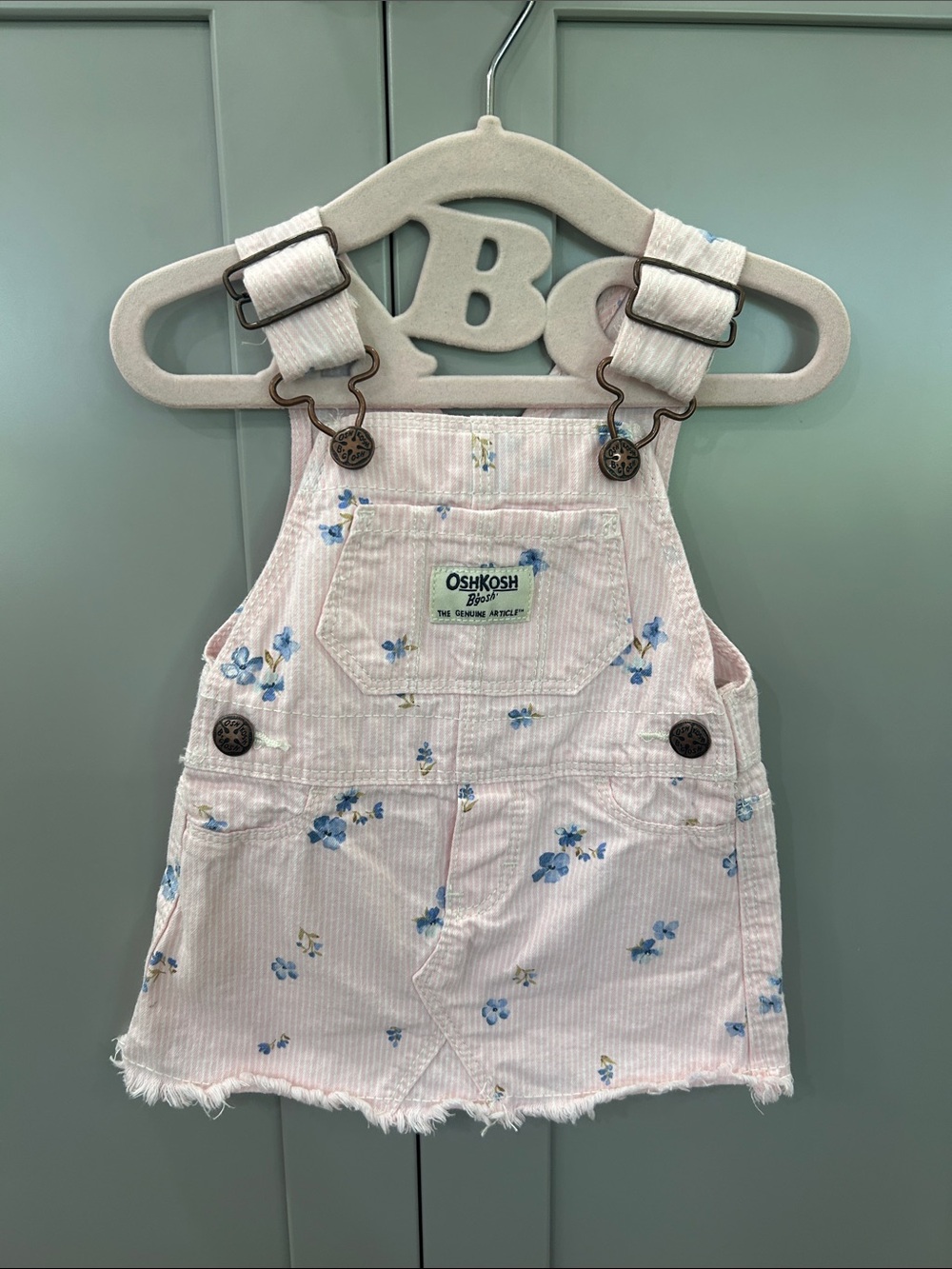 OshKosh B'gosh 3M Girls Floral Overall Dress with Flowers